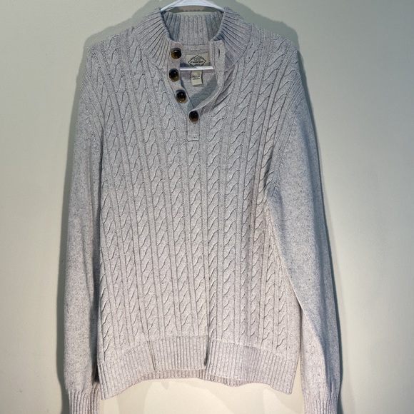 mens St Johns Bay Menswear Sweater Light grey - Picture 7 of 7